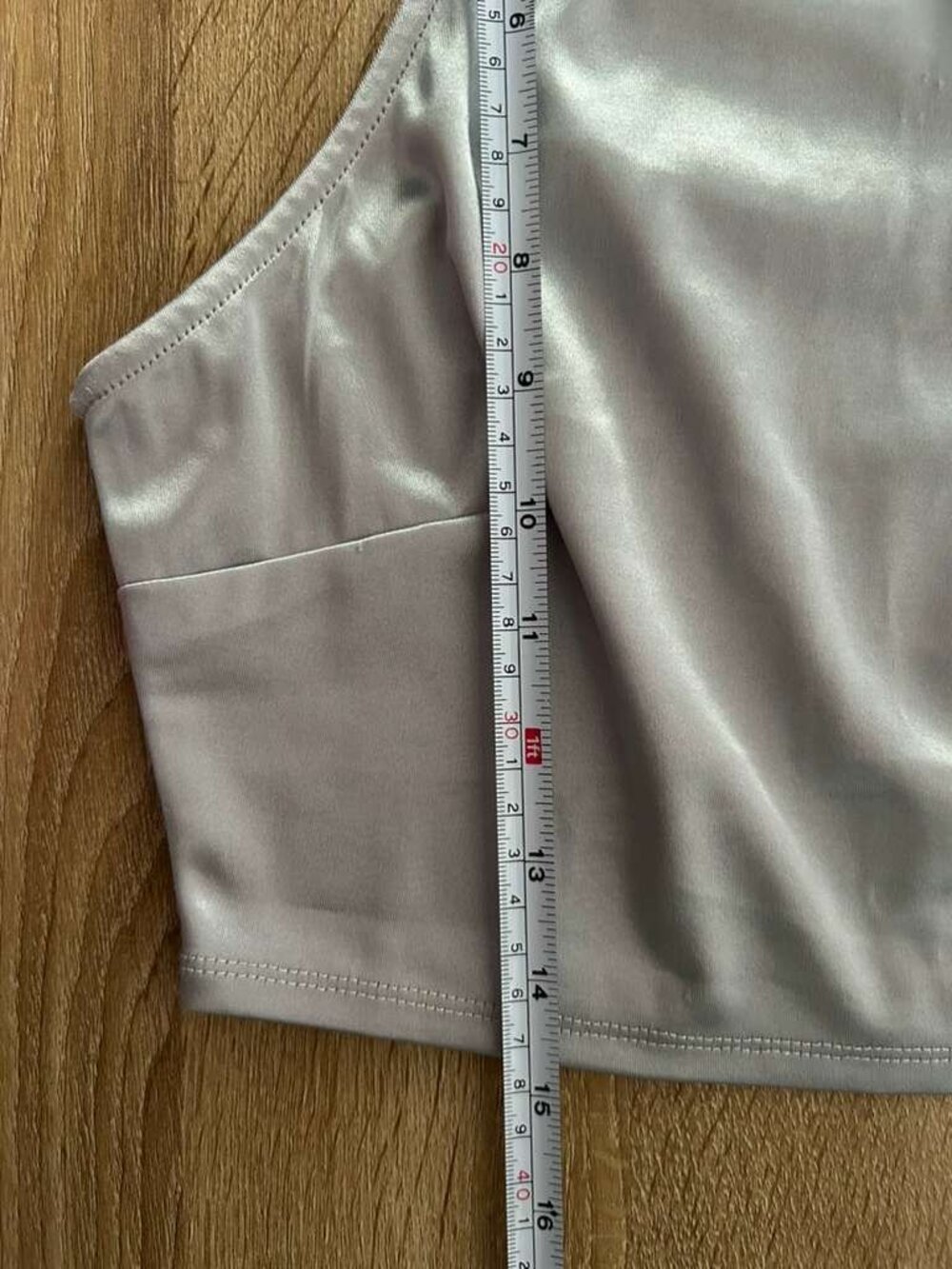 Y2K Silver Metallic Sleeveless Crop Top Party Club S - Picture 9 of 10